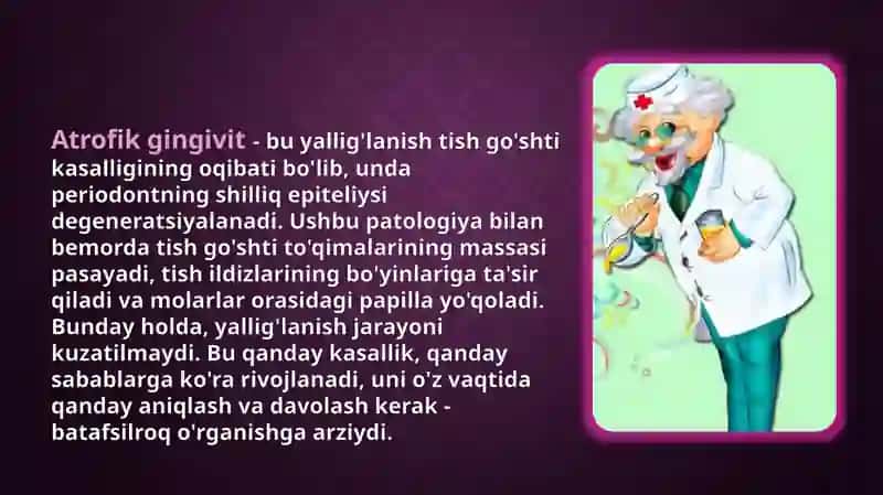 Atrofik gingivitning klinikasi 2