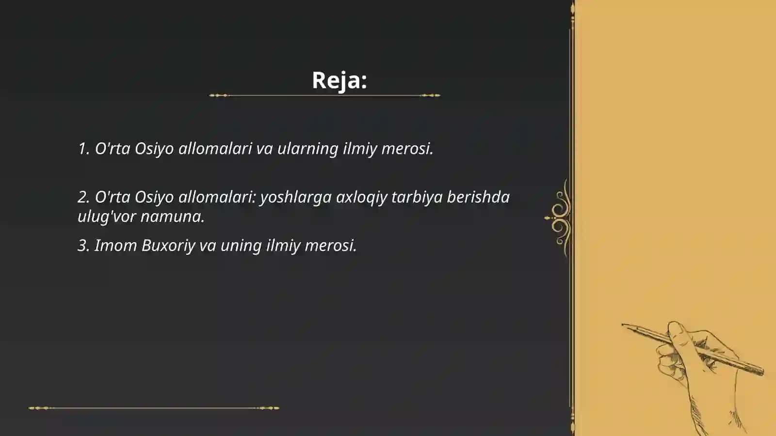 O'rta Osiyo allomalari va ularning ilmiy merosi 2