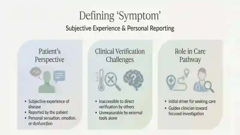 Make a report describing the difference between sign and symptom. Provide different examples in dif 2