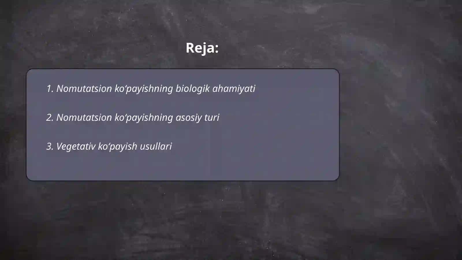 Nomutatsion koʻpayish xillari 2