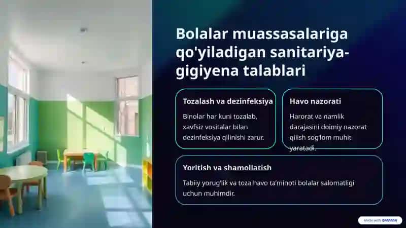 UASH ishining gigienik jihatlari 2