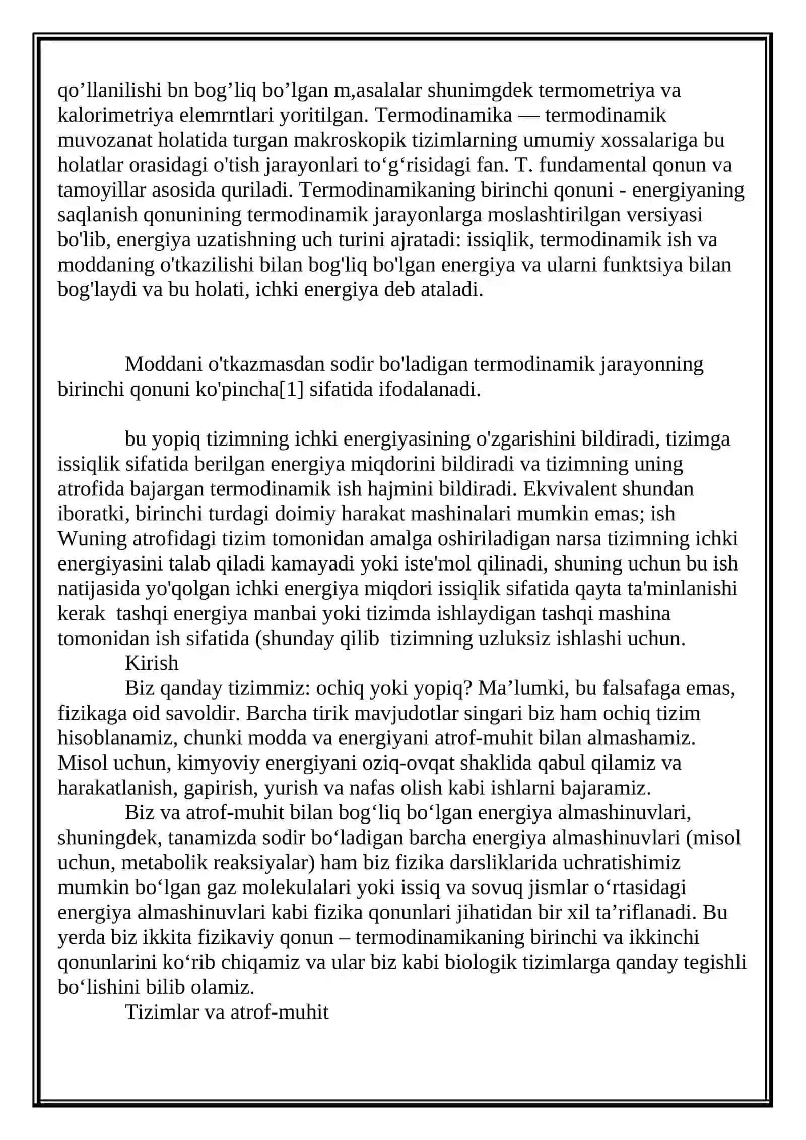 BIOFIZIKA FANIDAN TAYYORLAGAN MUSTAQIL ISHI 2