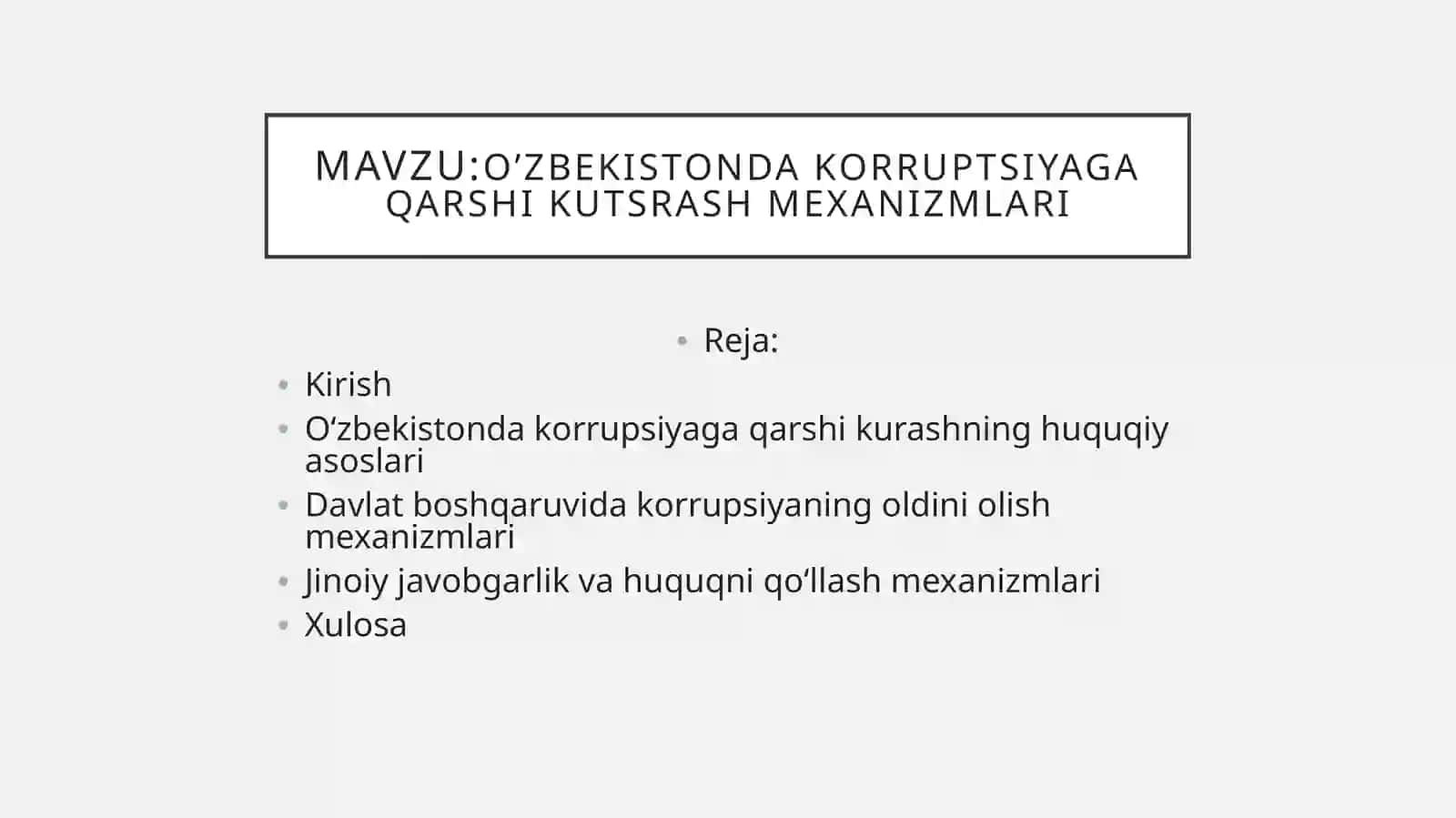 O’zbekistondakorruptsiyagaqarshikutsrashmexanizmlari 2