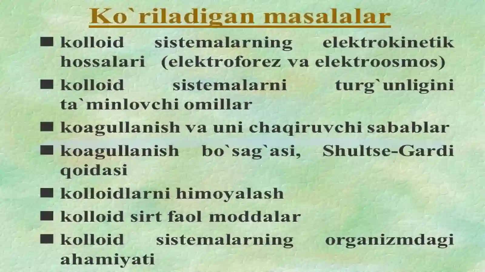 Kolloid eritmalarni tozalash usullari 2