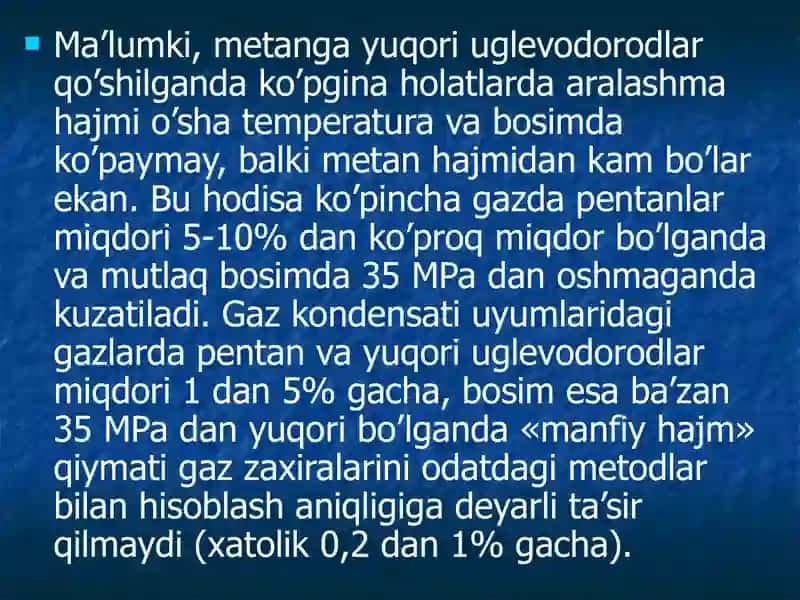 Gaz kondensati konlarida kondensatzaxiralarini hisoblash 2
