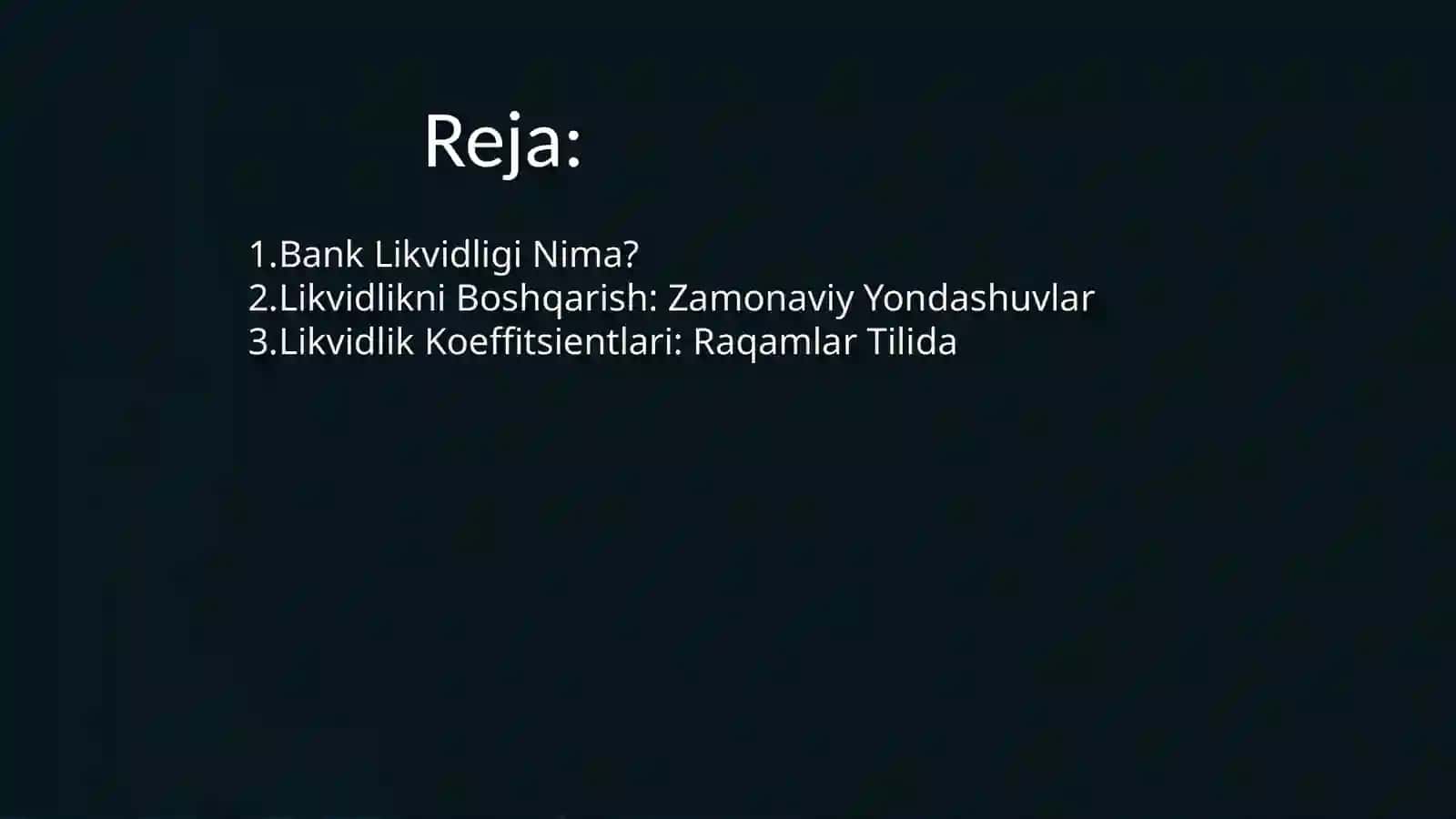 Bank Likvidliligi va To'lov Qobiliyatini Tahlil Qilish: Barqarorlik Garovi 2