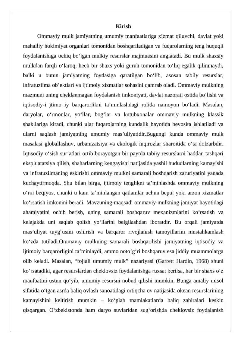 Ommaviy mulk 2