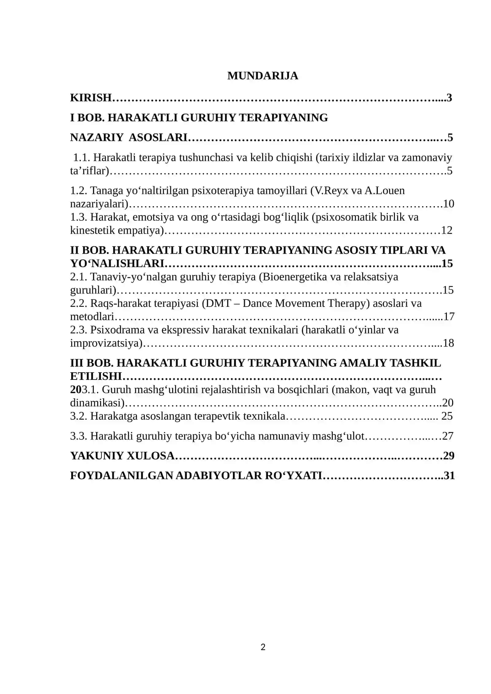 Harakatli guruhiy terapiya 2