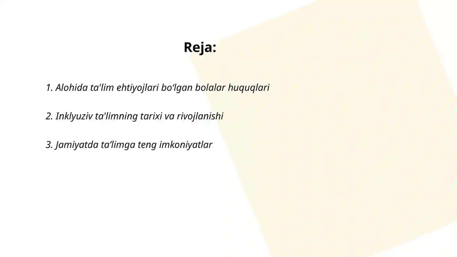 Alohida taʼlim ehtiyojlari boʻlgan bolalarning bilim olish huquqi 2