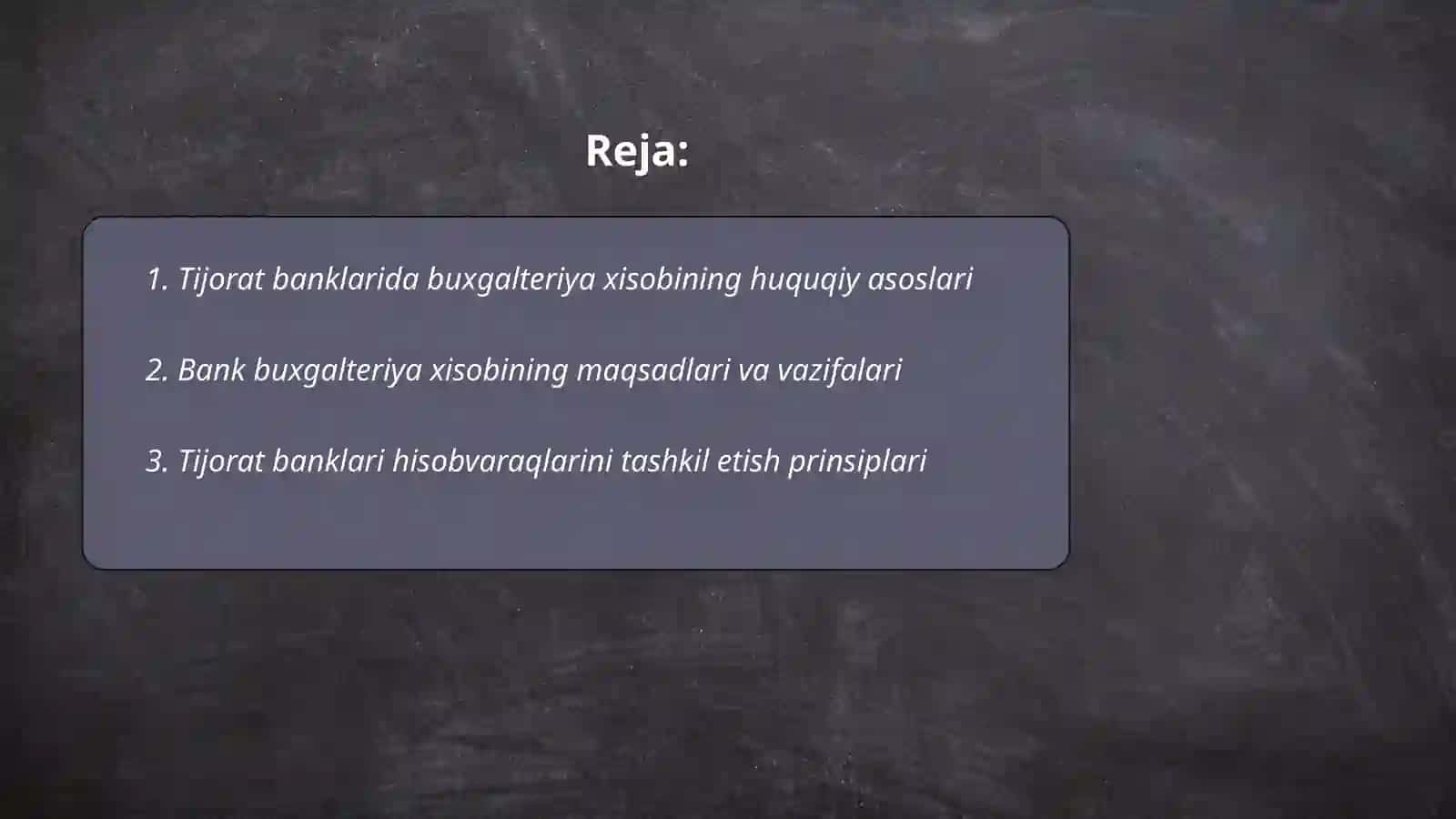 Tijorat banklarida buxgalteriya xisobini tashkil qilishning asoslari 2