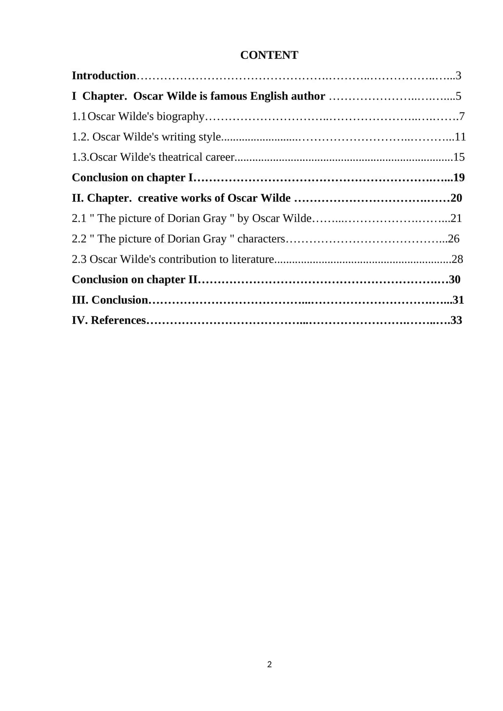 Course Work: Aestheticism of Oscar Wilde in the Novel "The Picture of Dorian Gray" 2