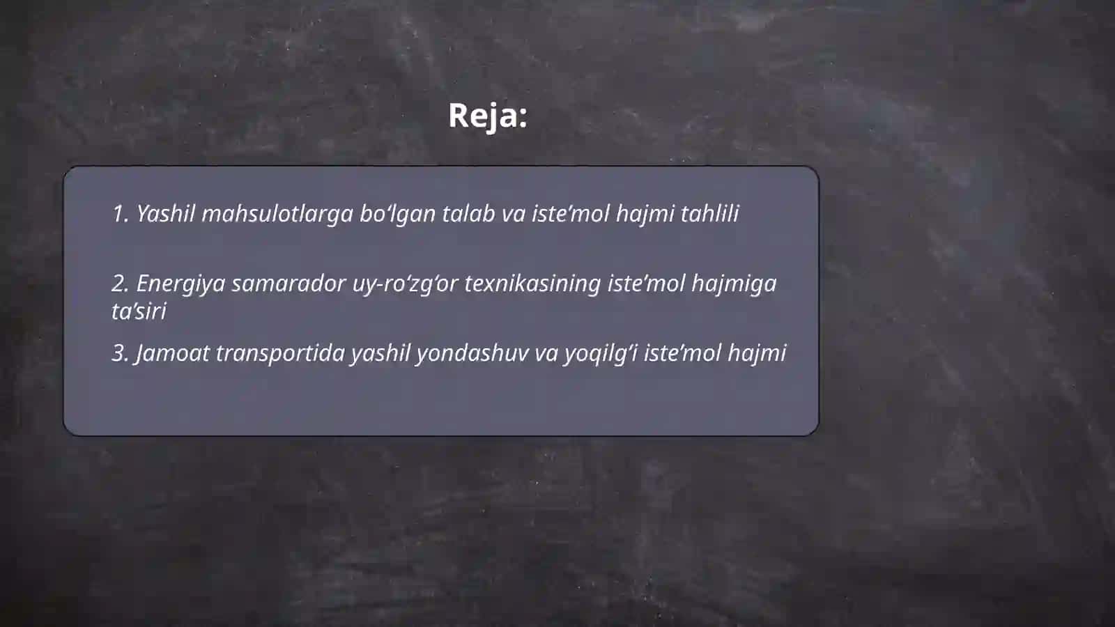 Yashil mahsulotlarga bo‘lgan talab va iste’mol hajmi tahlili 2
