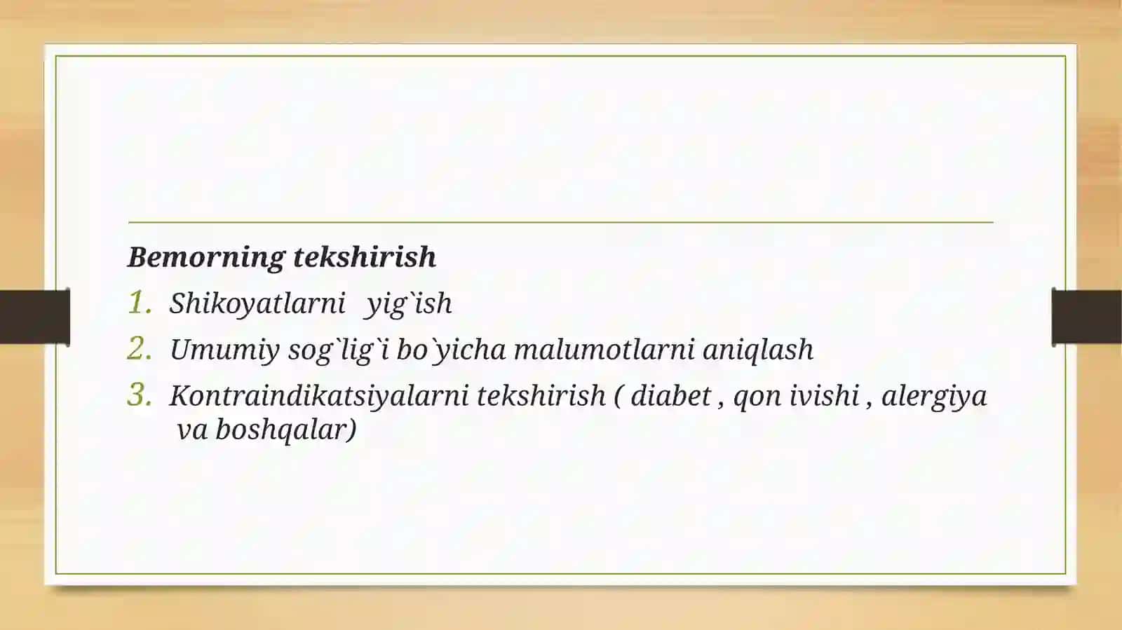 Tishorni gaimplant qo`yish algoritmi 2