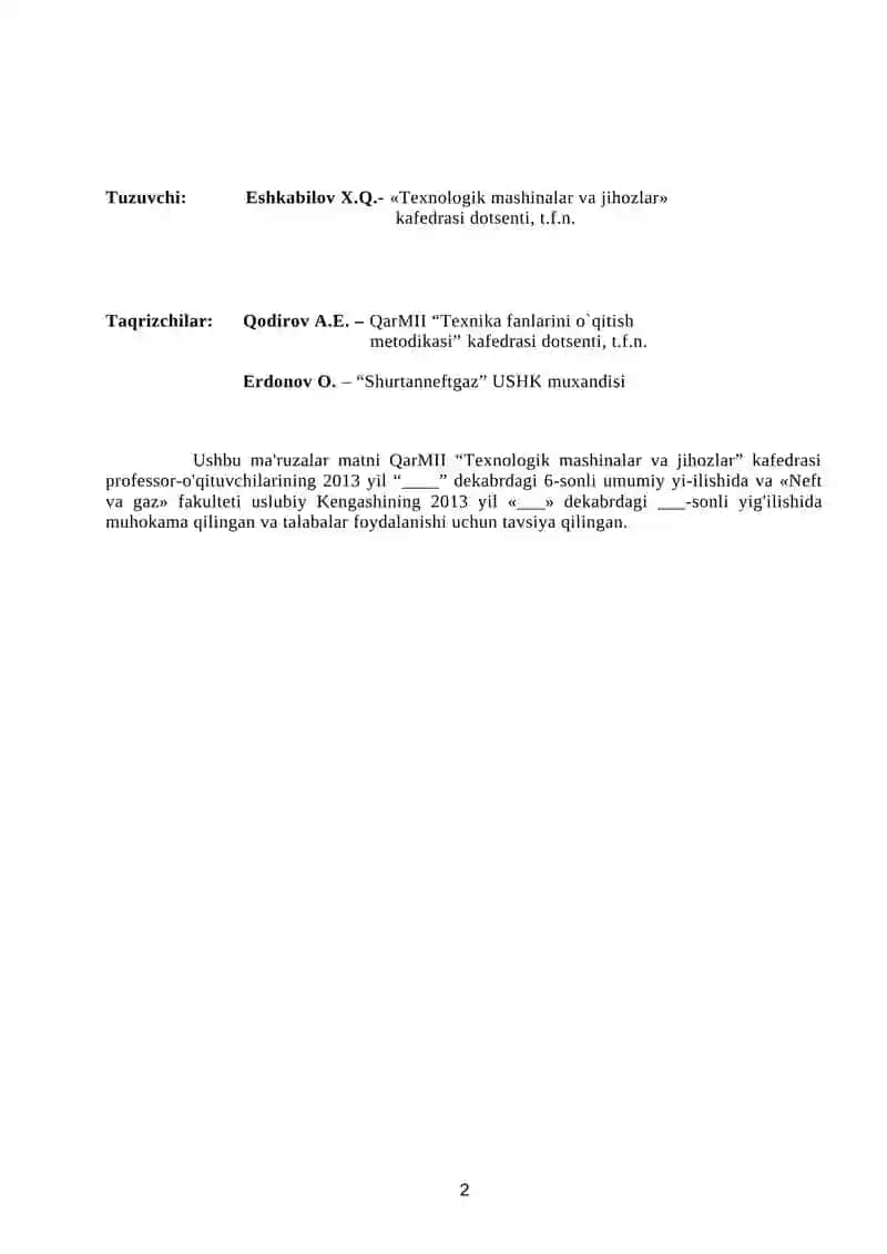 Mashinasozlik texnologiyasi asoslari 2