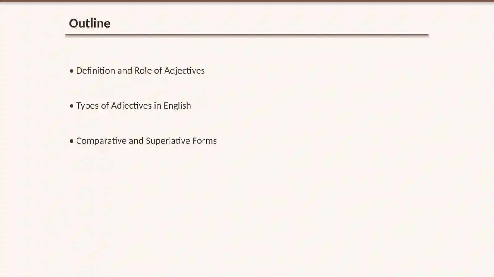 The characteristic features of adjectives as a part of speech 2