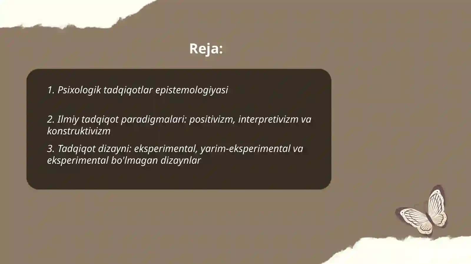 Psixologiyada ilmiy tadqiqotlarning metodologik asoslari 2