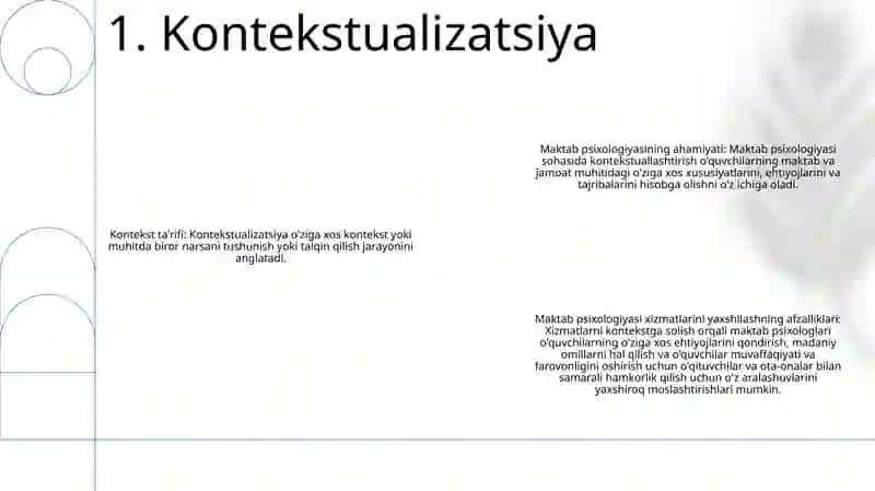 Maktabda Psixolog Saradorligini Oshirishda Dolzarbligi 2