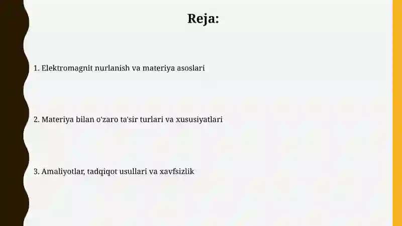 Elektromagnit nurlar va moddalarning o'zaro ta'siri 2