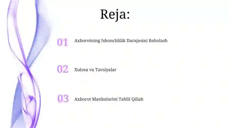 Axborotning Ishonchlilik Darajasini Baholash 2