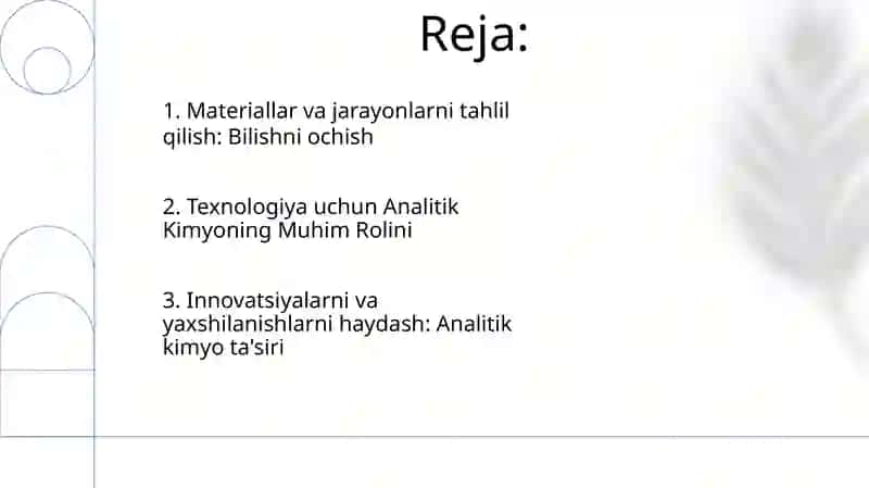 Analitik Kimyo fanining texnologiyadagi ahamiyati 2