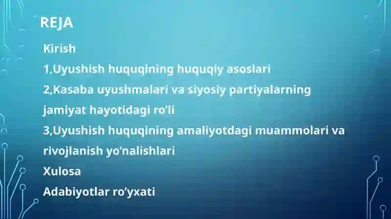 Uyushish huquqi 2