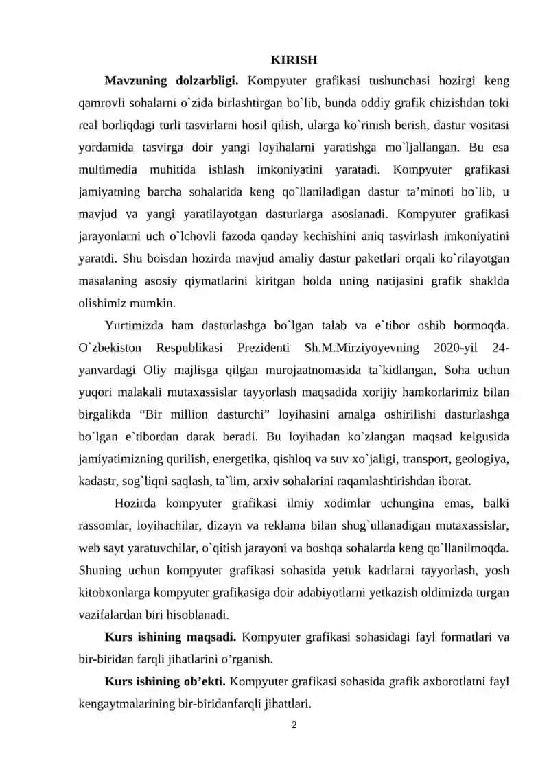 Kompyuter grafikasi fayl formatlari va bir-biridan farqli jihatlari 2