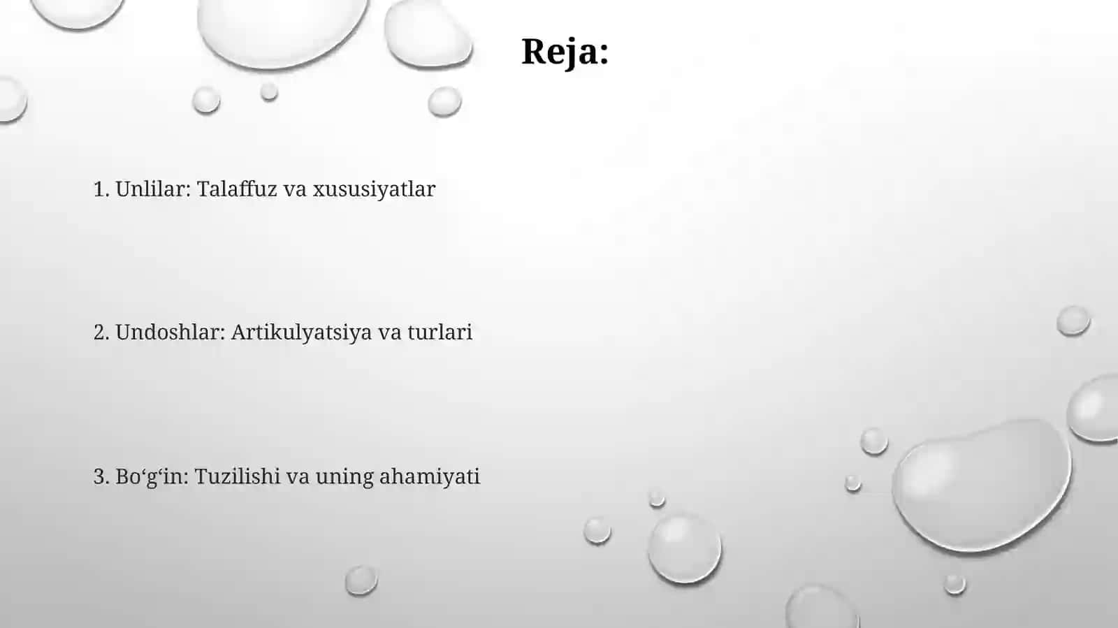 Unli tovushlar 2