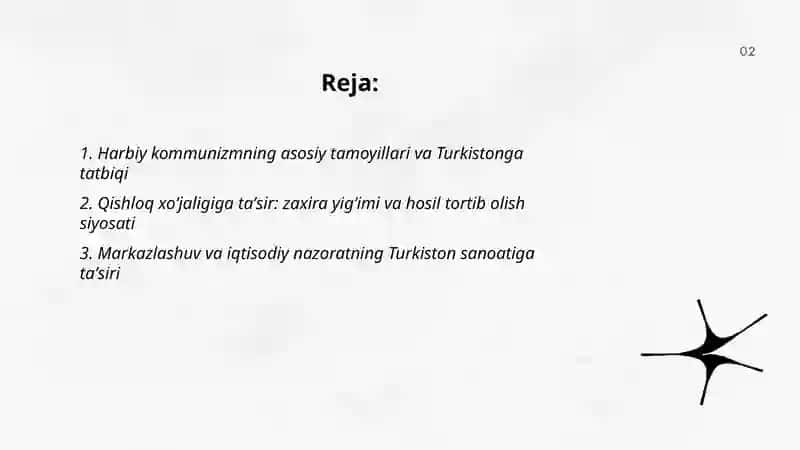 Harbiy kommunizm siyosati va uning Turkistonga taʼsiri 2