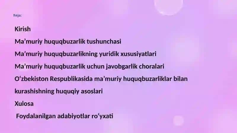 MA’MURIY HUQUQBUZARLIK TUSHUNCHASI VA YURIDIK XUSUSIYATLARI 2