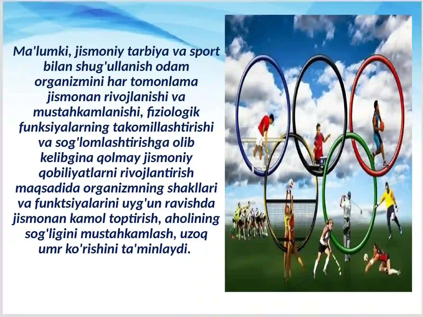 Jismoniy madaniyat va sport mashg‘ulotlarida tarbiyaning maqsadi va vazifalari 2