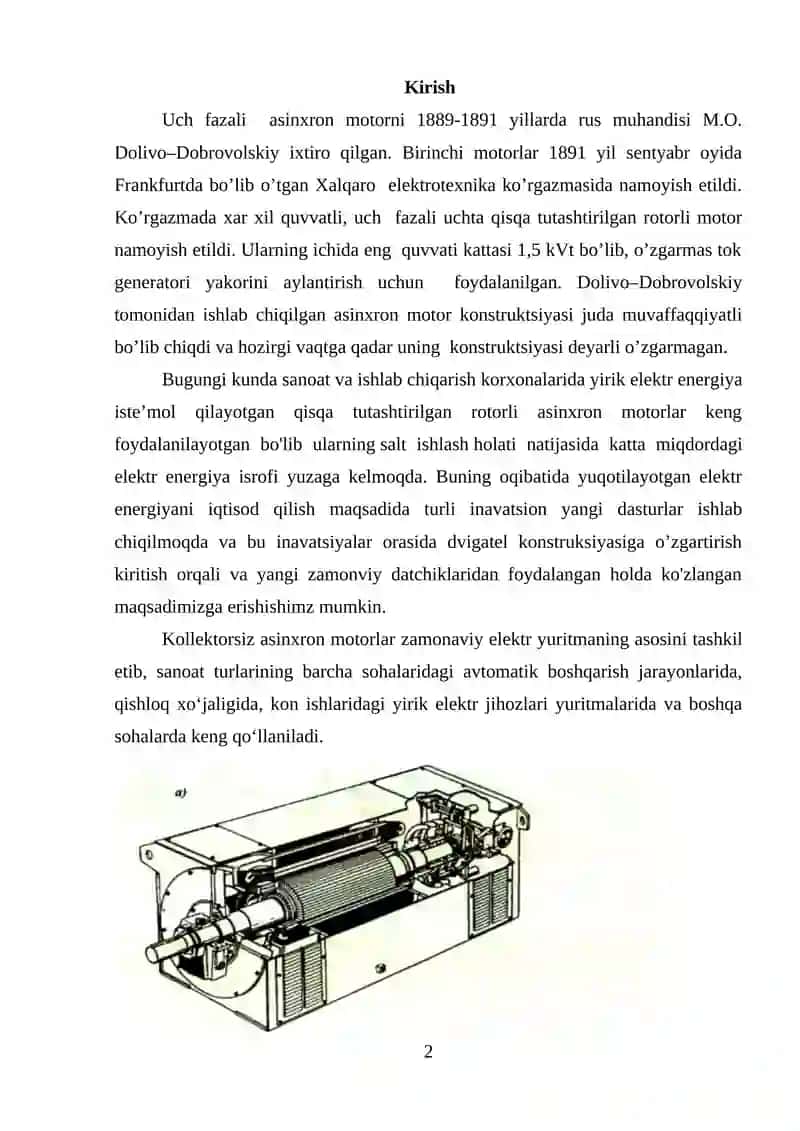 Asinxron matorni ishlash prinsipi 2