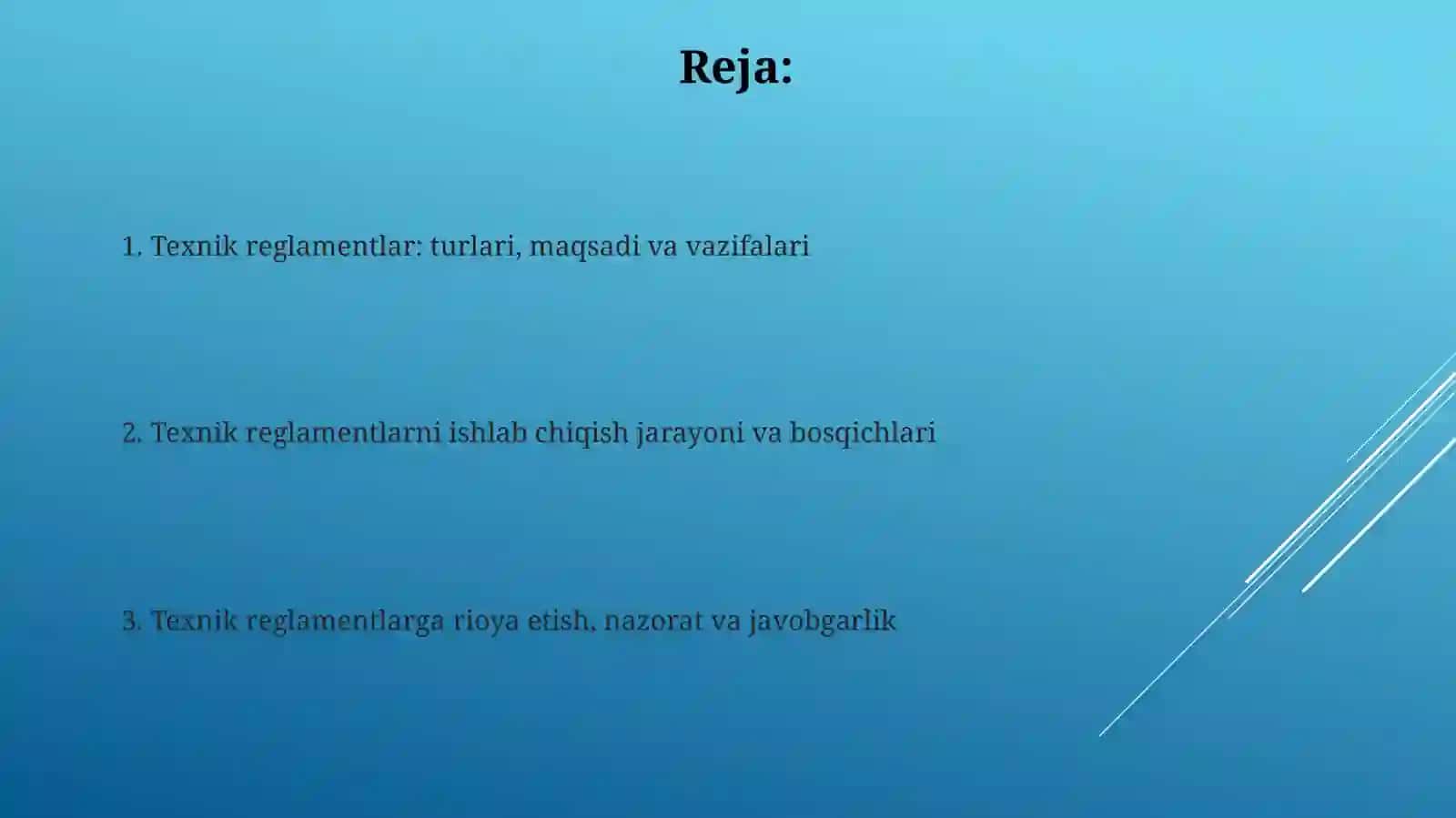 Texnik reglamentlarni turlari va ularni ishlab chiqish jarayon 2