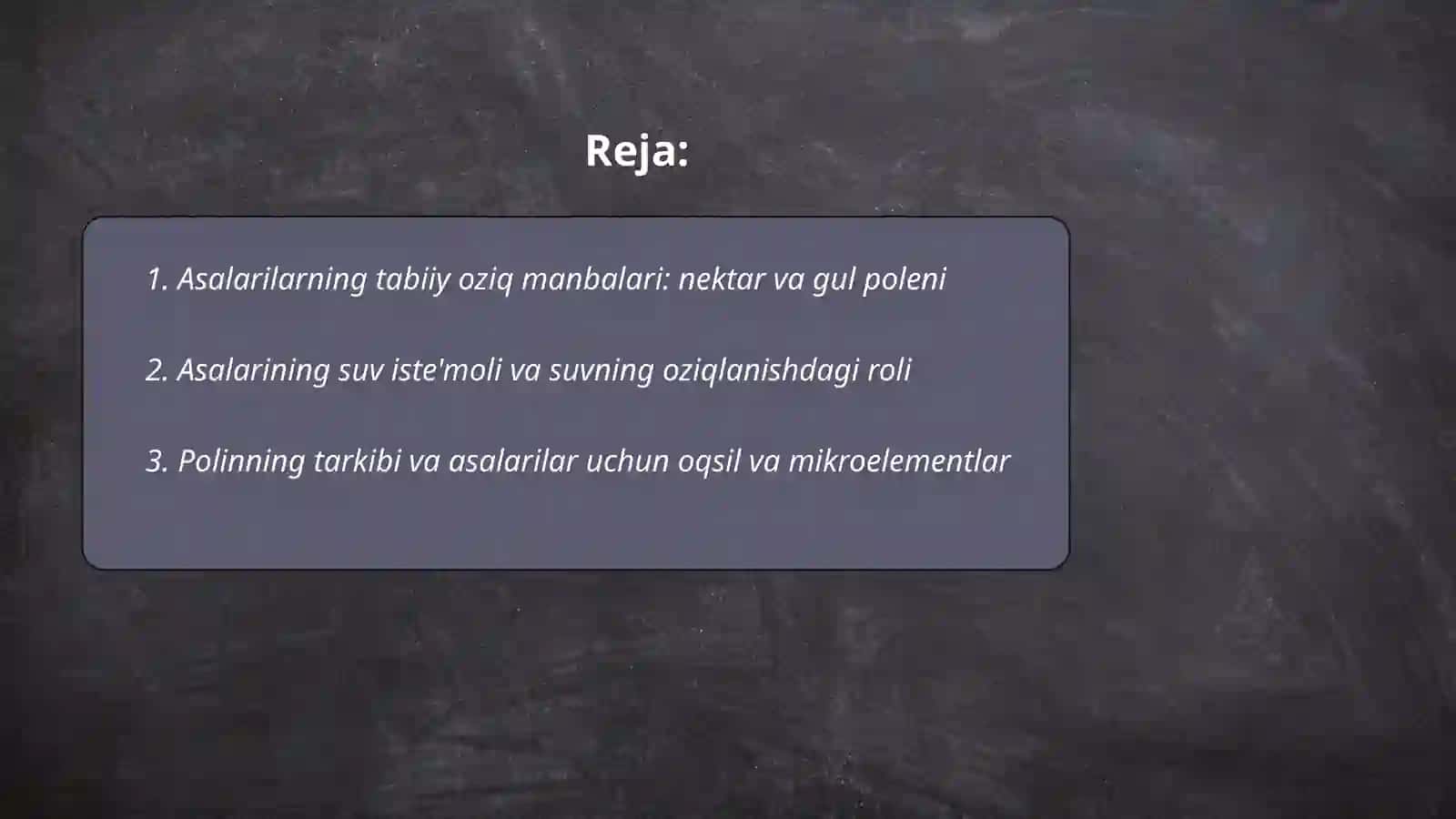 Asalarilarning oziqlanishi 2