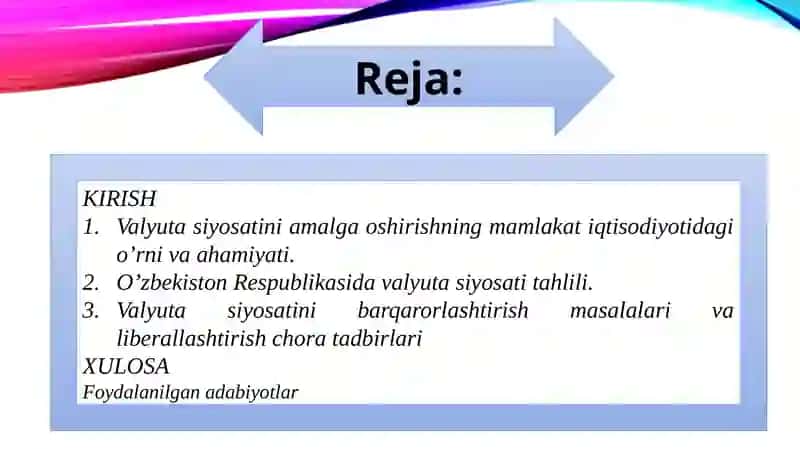 Valyuta Siyosatini Amalga Oshirish Dastaklari va Usullari 2