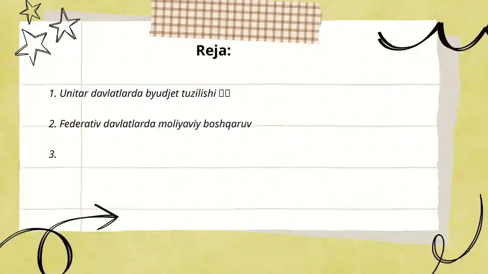 Unitar davlatlarda byudjet tuzilishi理解 2