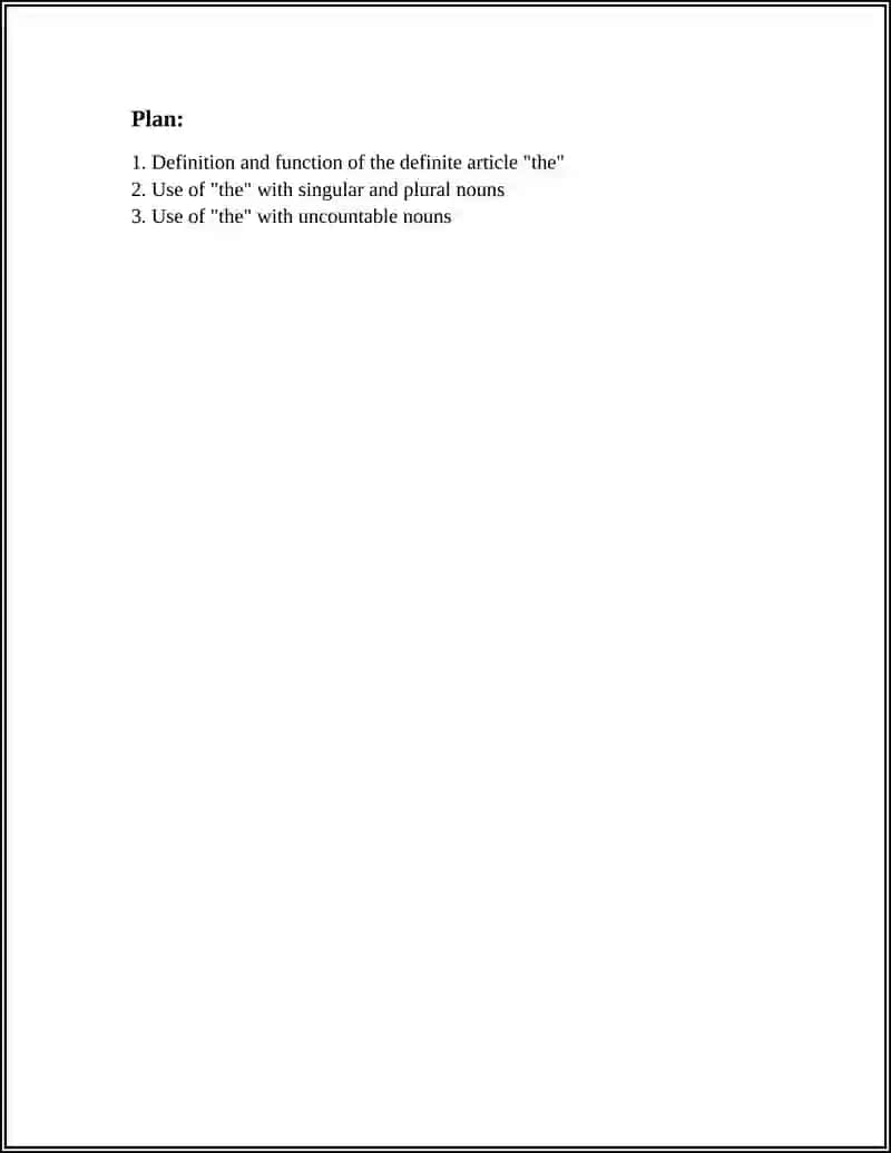 The Definite Article "the" in English 2