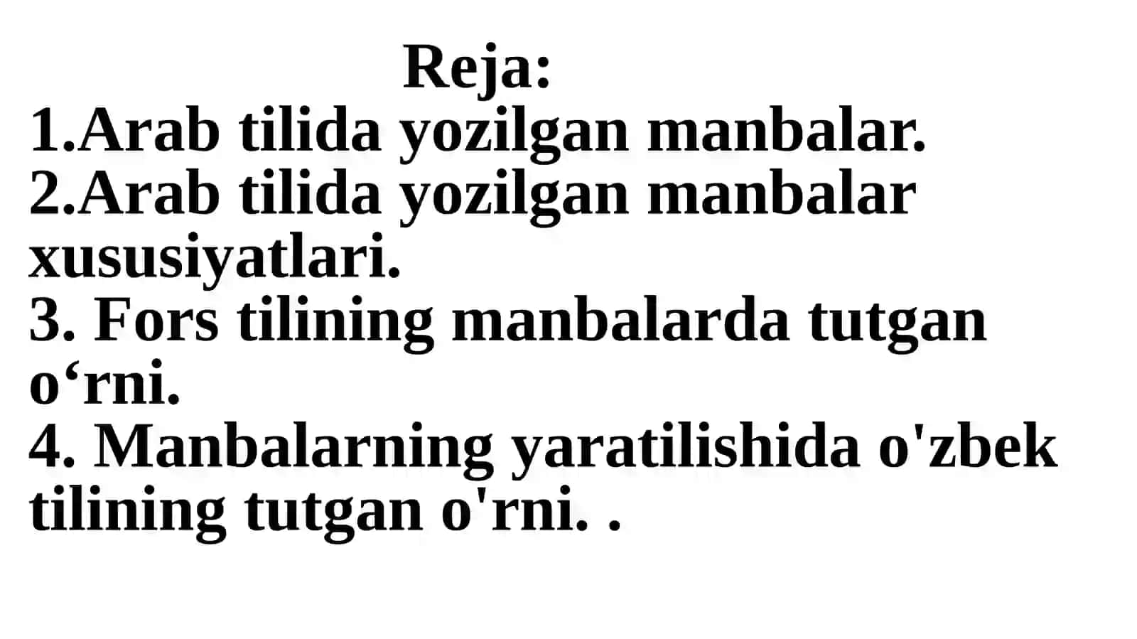 Arab, Yozuvidagi (Arab, Fors, Turkiy Tillardagi Manbalar 2
