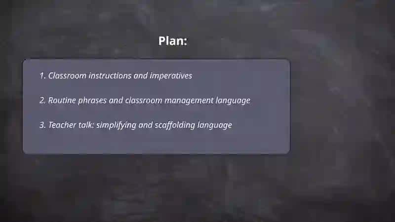 The language of the classroom 2