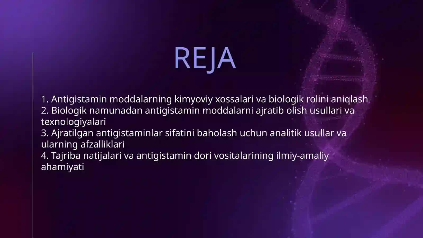 ANTIGISTAMIN DORI VOSITALARI BIOLOGIK OBYEKTDAN AJRATIB OLISH VA TAHLIL QILISH 2