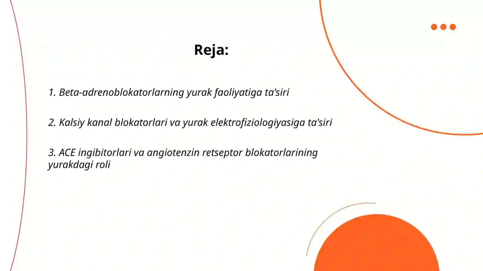 Yurak faoliyatiga tasir etuvchi faol moddalar 2