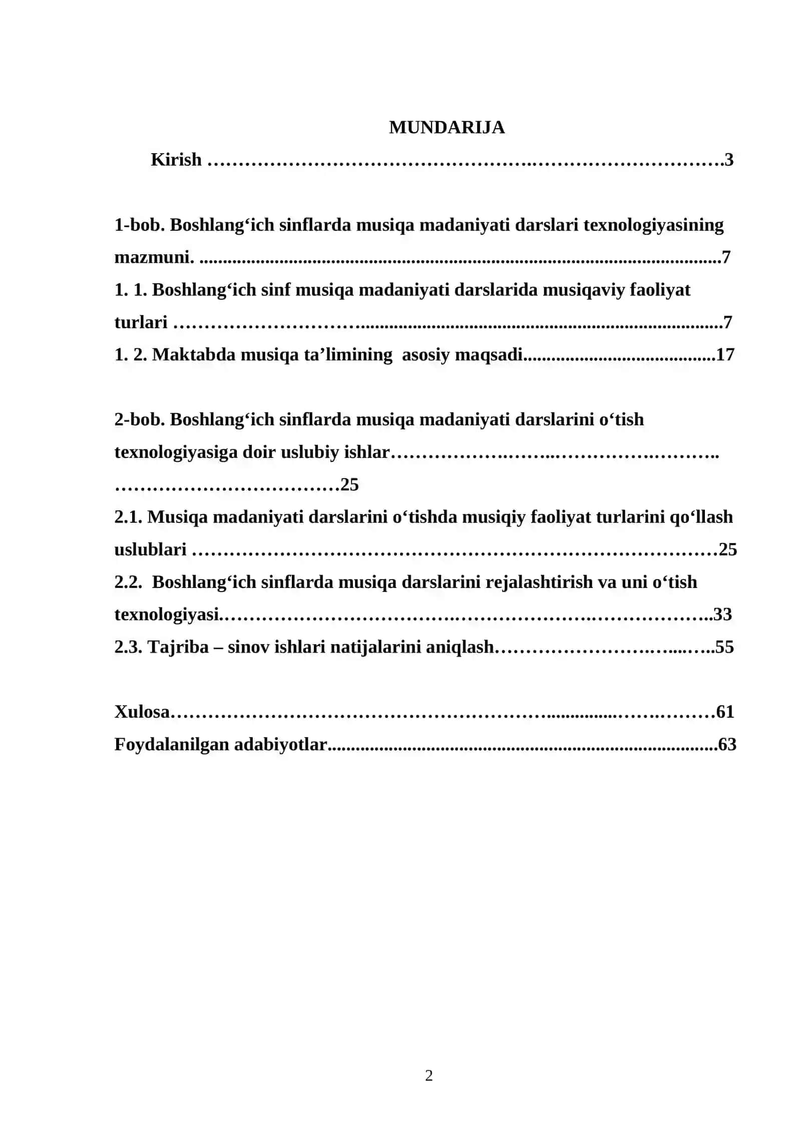 Boshlang‘ich sinflarda musiqa madaniyati darslarini o‘tish texnologiyasi 2
