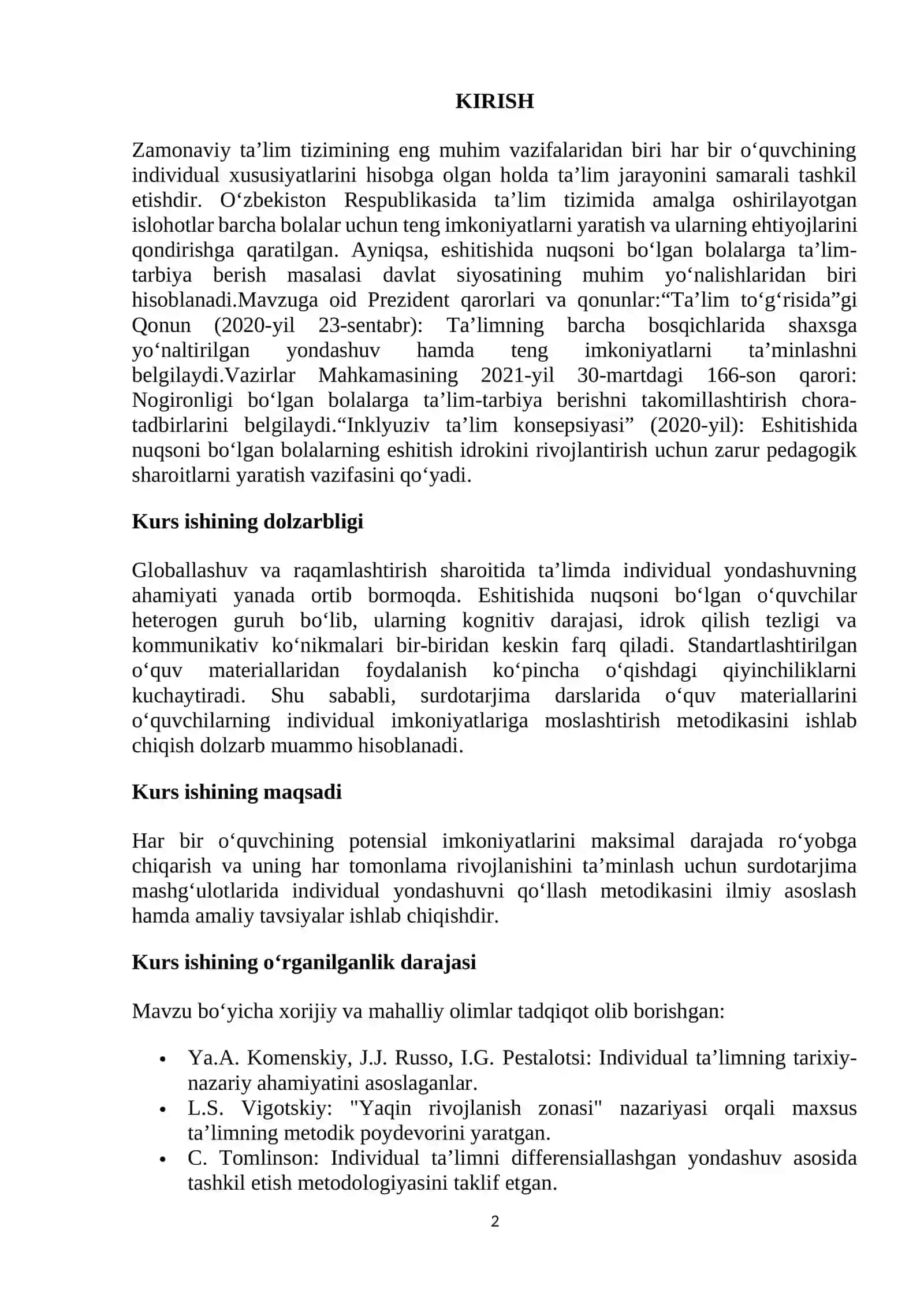 Maxsus ta’limda individual yondashuvning nazariy-pedagogik asoslari 2