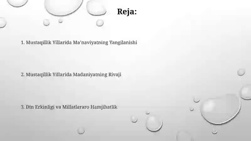 Mustaqillik Yillarida Oʻzbekistondagi Madaniy va Maʼnaviy Taraqqiyoti 2