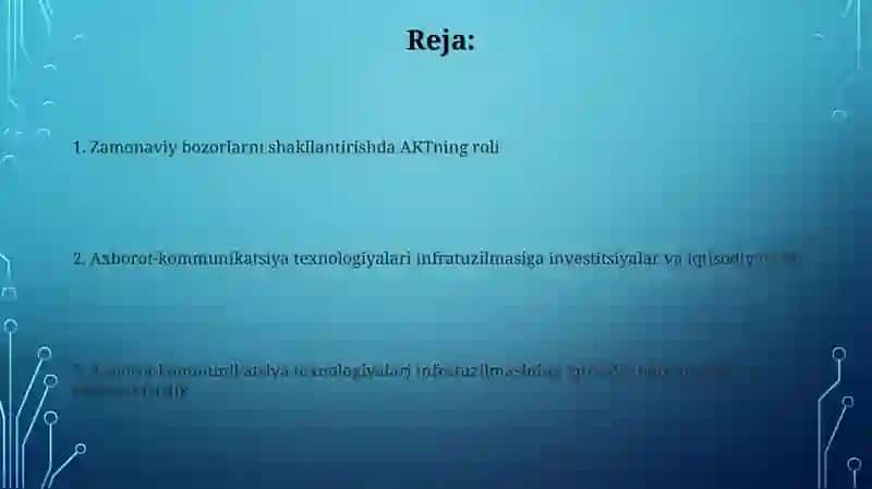 Iqtisodiyotda zamonaviy informatsion-kommunikatsion texnologiyalari va uning texnik ta'minoti 2