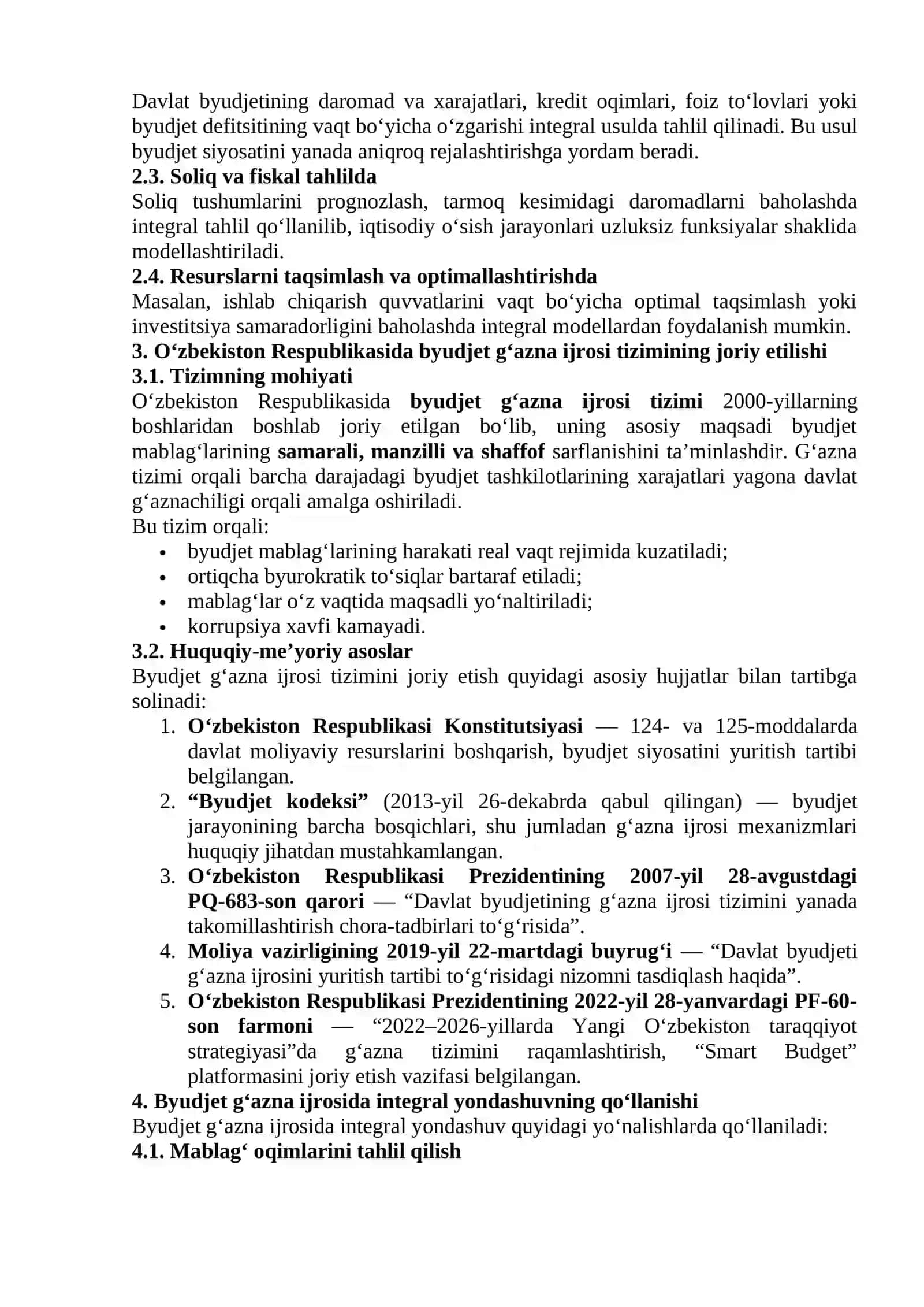 Integral usulning mohiyati va iqtisodiy tahlild 2