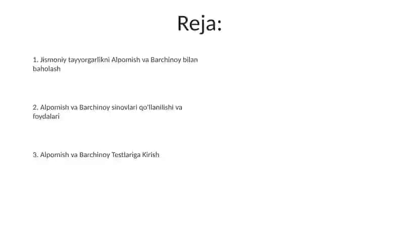 Alpomish va Barchinoy Testlari 2