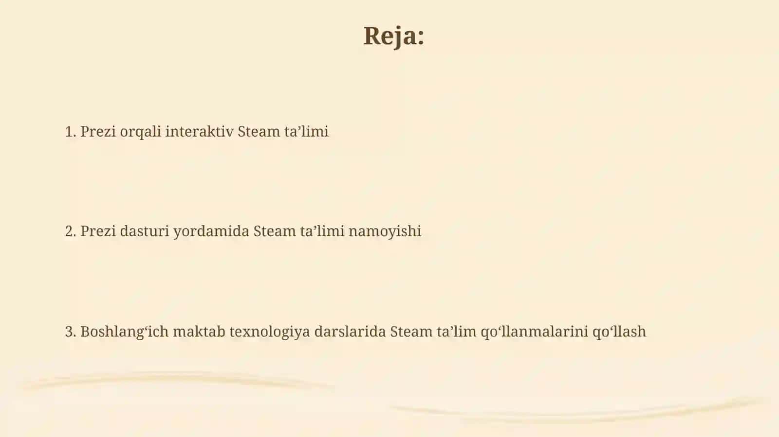 Boshlanĝich sinf texnologa darslarida STEAM talimini qòlash texnologiyasi 2