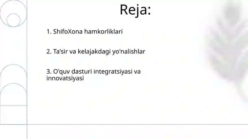 Shifoxona maktablari tibbiyot muassasasi va taʼlim maktablari 2