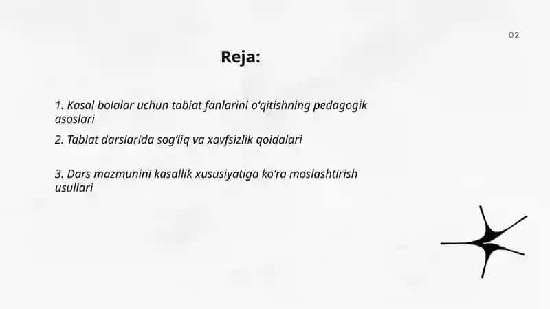 Kasal bolalar uchun tabiat fanlarini oʻqitishning pedagogik asoslari 2