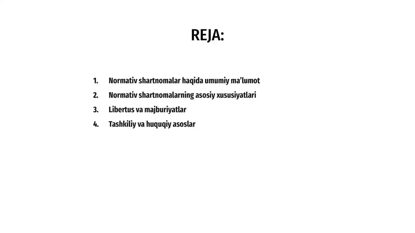 Normativ shartnomalar va uning xususiyatlari 2